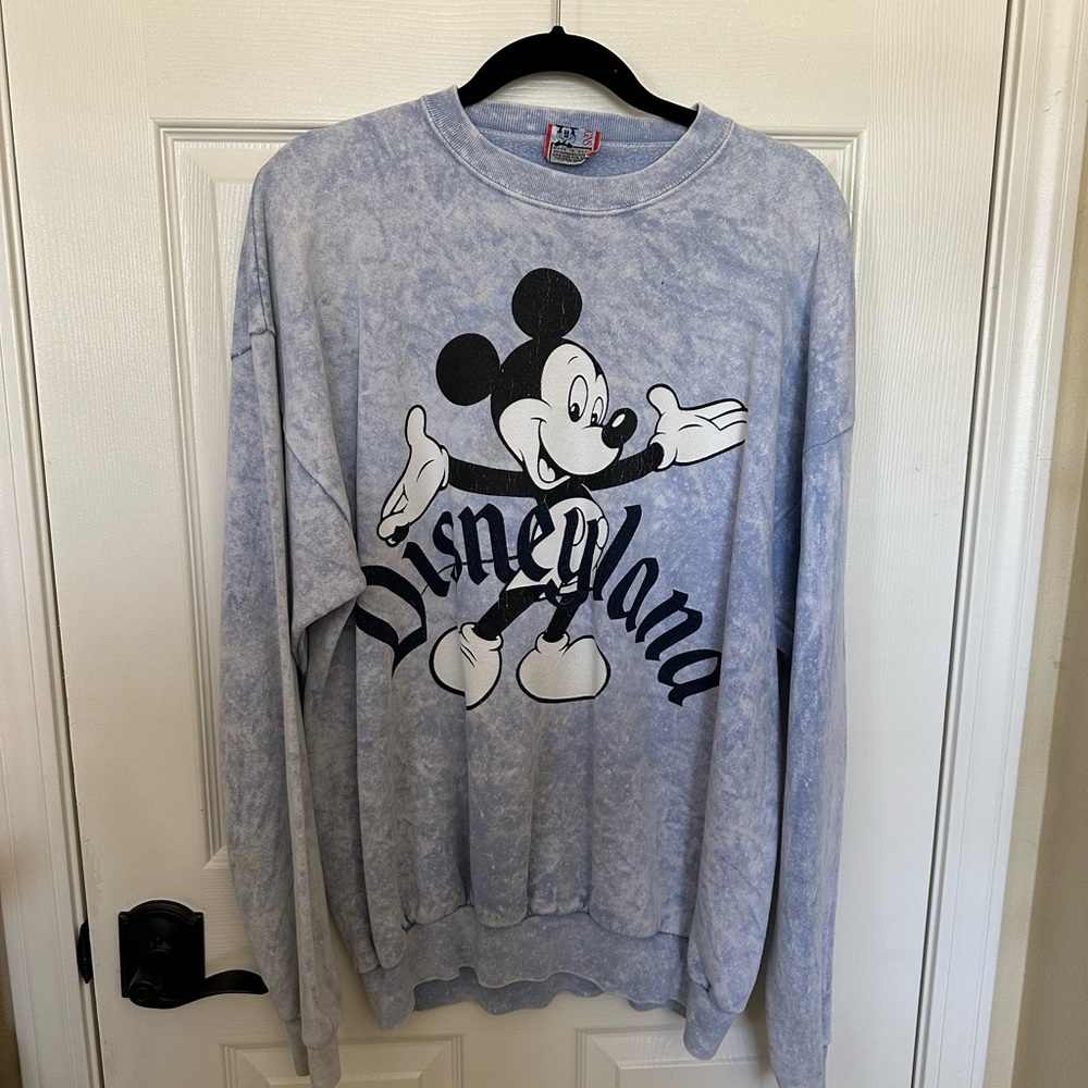 VINTAGE Disneyland Blue Acid Wash Crewneck